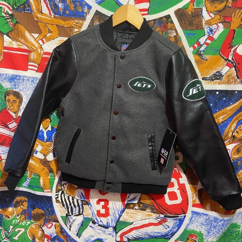 NWT New York Jets Youth Varsity Letterman Jacket